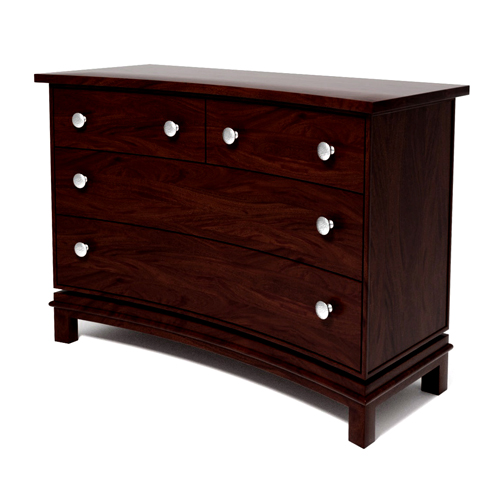 Modern Concave Chest on stand