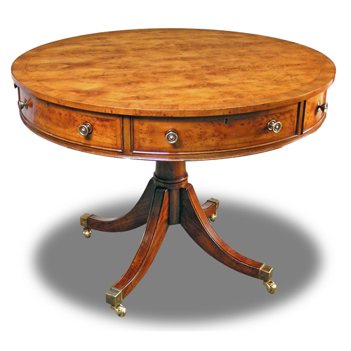 Drum Table with solid top
