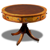 Drum Table in yew, 40 inches wide